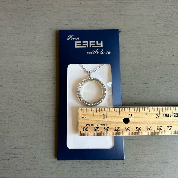 EFFY New Floating Charm Keepsake Magnetic Locket Pendant Chain Silver Color 24in - Picture 2 of 4